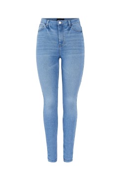 Blugi Dama Pieces Highfive Flex Ultra High Light Blue Denim